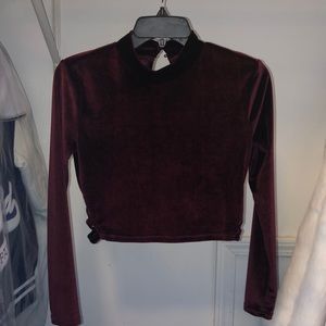 velvet crop top